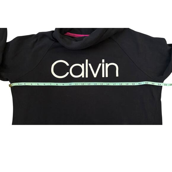 Calvin Klein Black Logo Mock Neck Sweatshirt Womens Size L - Picture 5 of 7